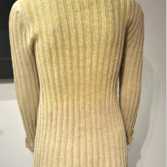 Vintage 80's Linen Knit Hourglass Cardi - Picture 4 of 7